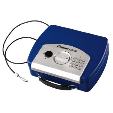 Imagem de SAFESentry Cofre pequeno cofre com teclado digital, cofre para dormitório ou viagem, ex: 7,4 cm x 25,4 cm x 20,1 cm, azul