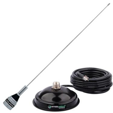 Imagem de Antena Vhf 1/4 50cm Suporte Magnético C/ Cabo 5,5m Mini Motorola Uhf