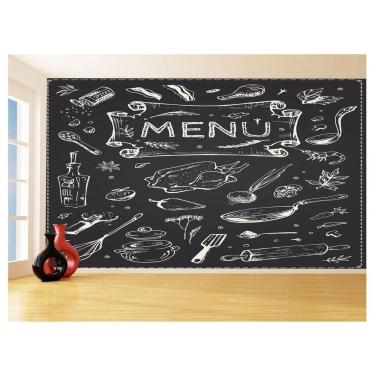 Imagem de Papel De Parede 3D Estilo Lousa Cozinha Menu Dia 3,5M Lcb32