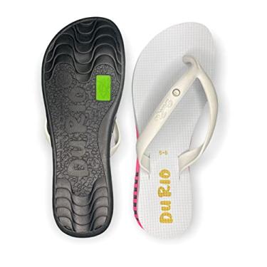 Imagem de Chinelo Feminino Com Salto DuRio Air Para Esporão Fascite Plantar Ortopédico Vegano (Branco, G, br_footwear_size_system, adult, numeric, numeric_40)