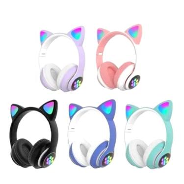 Imagem de Headphone Headset Gatinho Orelha De Gato Com Led Fone De Ouvido Lt30 (Preto)