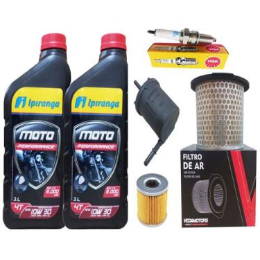 Imagem de Kit Revisão Cb 300R 2013 2014 2015 Óleo Ipiranga Filtro e Vela