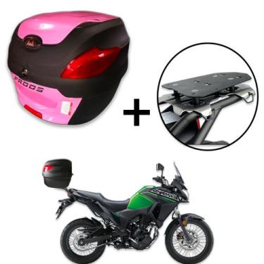 Imagem de Baú 41 litros Awa Proos com Bagageiro para VERSYS X300 2018-2023, Rosa
