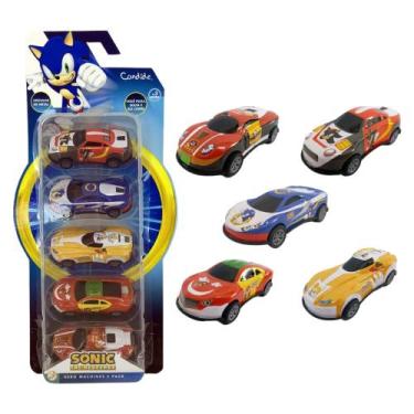 Imagem de Brinquedo Infantil Conjunto Mini Veiculos Pullback com 5 Sonic Candide