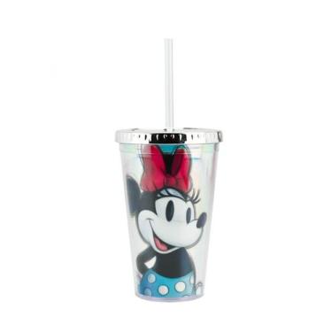Imagem de  Copo Com Canudo Minnie 100 Anos 450ml - Disney - Infinity Presentes