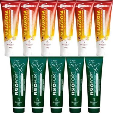 Imagem de Atacado 6 Pomada Milagrosa 150G + 5 Pomada Fisiofort 150G - Bio Instin