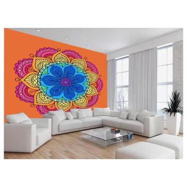 Imagem de Papel De Parede 3D Arte Mandala Cores Relax Spa 3,5M Tra70 - Você Deco