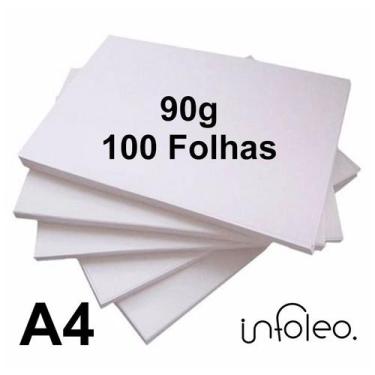 Imagem de Papel Offset 90 gramas A4 Branco - 100 Folhas - Infoleo