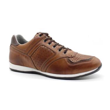 Imagem de Sapatenis Masculino Casual em Couro com Elástico NE-5695 Avela - Calce