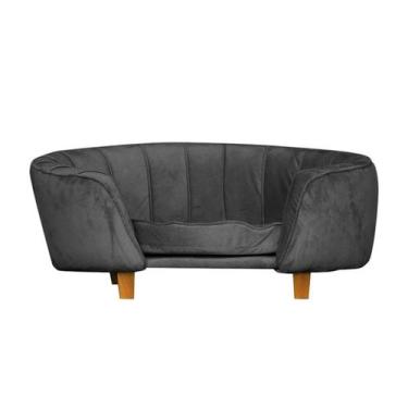 Imagem de Poltrona Cama Caminha Pet Laddi Veludo Grafite Dvinn - Divini, Grafite