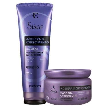 Imagem de Kit Eudora Siàge Acelera O Crescimento Shampoo Máscara 250Ml