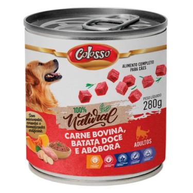 Imagem de Ração Úmida para Cachorro Colosso Natural Adulto Patê Sabor Carne, Bat