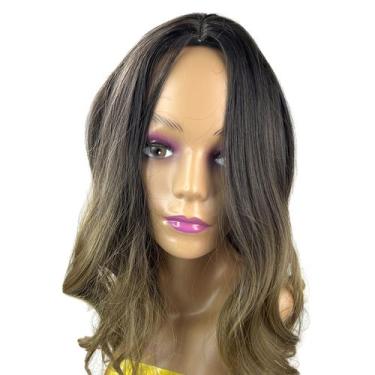 Imagem de Peruca Modelo Jean Wig Ondulada De Cabelo Orgânico Natural 70cm - Fash