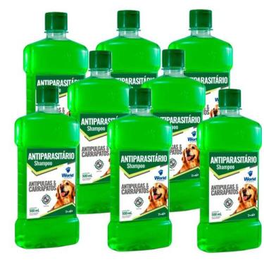 Imagem de Combo 8 Shampoo Antiparasitário World Veterinária Dug's para Cães - 50
