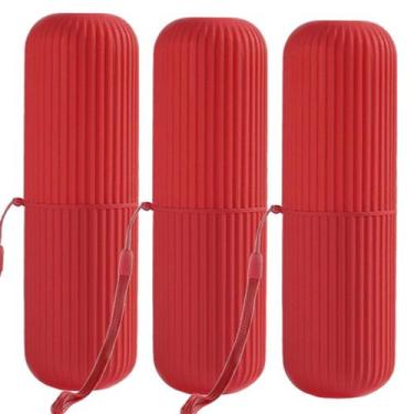 Imagem de Porta Escova De Dente Estojo Multiuso Para Viagem 3 Unidades - Ladiv, 