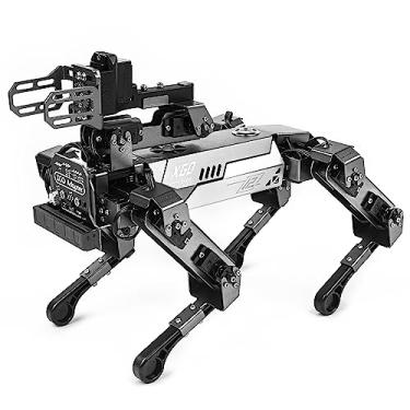 Imagem de ELECFREAKS microbit Robotic Dog Xgo V2 Kit, 15 Movable Joint DIY Programmable Full Metal Bionic Robot Kit, STEM Educational Project for Open Source Hardware(Without Micro:bit)