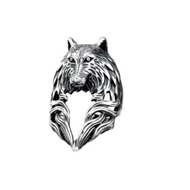 Imagem de Anel em Aço Inox Lobo Vikings Indomável (30)