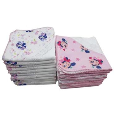 Imagem de Cueiro Disney Com Aplique Estampado 80x80cm Com Crochê - Dugu, Minnie