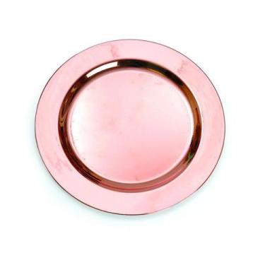 Imagem de Prato de Mesa Descartável de Luxo Rose Gold - 6Un - Cromus - Rizzo