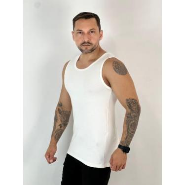 Imagem de Regata canelada masculina - forticity, Branco, gg