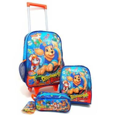 Imagem de Mochilete Infantil Kit Escolar Lancheira Estojo DR3502KT - PLAT1