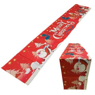 Imagem de Caminho de Mesa Toalha Passadeira Natal Natalino Trilho Mesa de Jantar