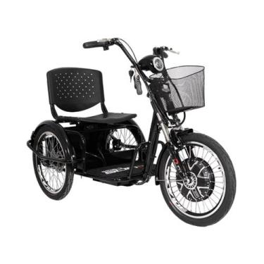 Imagem de Triciclo Elétrico Duos Confortável para Adultos Motor 800w, Preto