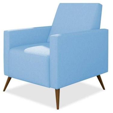 Imagem de Poltrona de Amamentação Gabi material sintético Azul Bebe - Cakes Home