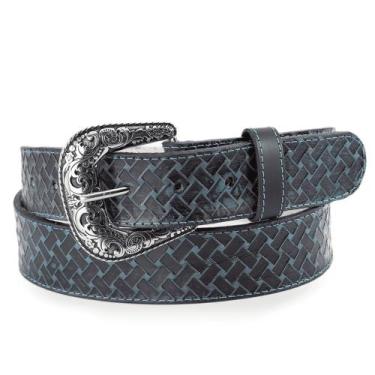 Imagem de Cinto Em Couro Masculino Feminino Country Fivela Removível - Pampas Co