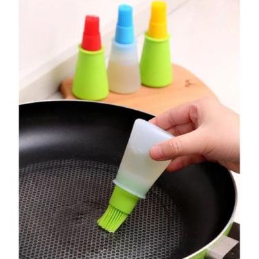 Imagem de Pincel Culinário em Silicone com Reservatório Utensilio Cozinha - novo