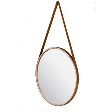 Imagem de Espelho Decorativo Redondo Adnet 32cm Com Alça Suspenso - NoBrand