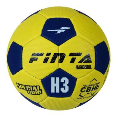 Imagem de Bola De Handebol Masculino H3L PVC Costurada Finta, Amarelo