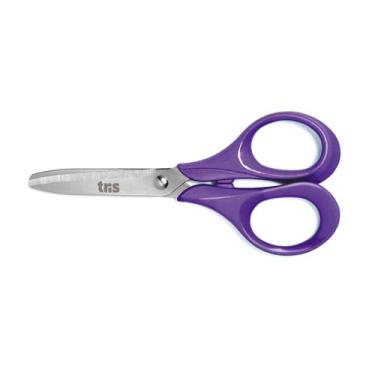 Imagem de Tesoura Escolar 13cm Aço Inox Pontas Arredondadas Neon - Tris, ROXO