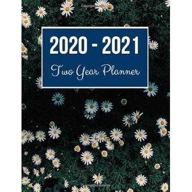 Imagem de Agenda de dois anos 2020-2021: capa de margarida | Planejador semanal e mensal 2020 | 1º de janeiro de 2020 a 31 de dezembro de 2021 | Visualizações do calendário