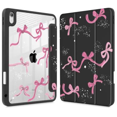 Imagem de Tuiklol Capa para iPad 10ª geração, porta-lápis Buit in Pencil de 10,9 polegadas 2022 com capa à prova de choque, capa traseira transparente transparente, despertar/hibernar automaticamente com iPad