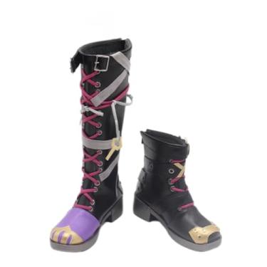 Imagem de COSGOGO Game Arcane Jinx Sapatos de cosplay para novo anime LOL Jinx botas curtas mulher homem sapatos de Halloween, Multi, 39