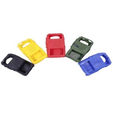 Imagem de SAPJFVNK Capa macia de proteção de borracha de rádio bidirecional para Baofeng UV 5R 5RA 5RE Plus (pacote com 5 peças)