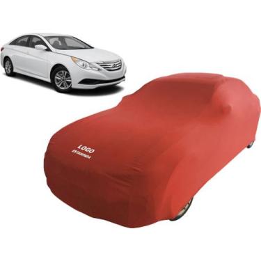 Imagem de Capa Automotiva Hyundai Sonata Tecido Helanca Cor Preta - Mz, Vermelha