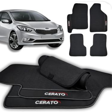 Imagem de Tapete Automotivo Emborrachado Compatível com Cerato 2010 2011 2012 2013 Impermeável Flexivel Premium - 04 peças