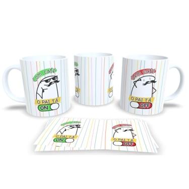 Imagem de Caneca de Porcelana Personalizada dia dos Pais Frases Engraçadas, Divertidas Pack61 (Com café o pai tá on)