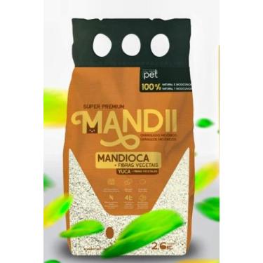 Imagem de Areia Granulado Sanitário para gatos Mandioca e fibras vegetais MANDII