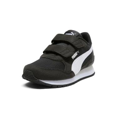 Imagem de PUMA Tênis infantil unissex St Runner Hook and Loop, Puma Preto-puma branco-cinza claro, 19
