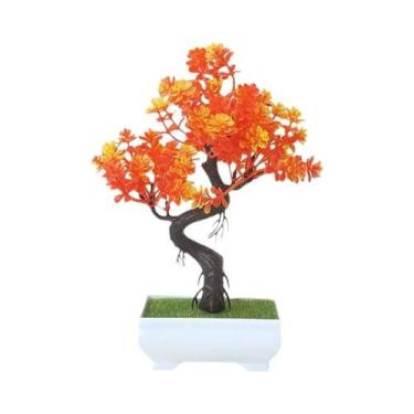 Imagem de Mini Bonsai Artificial em Vaso de Plástico - Decoração para Mesa e Jar