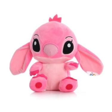 Imagem de Bicho De Pelucia Casal Stitch E Angel Filme Lilo Rosa & Stitch 20cm - 
