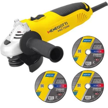Imagem de Esmerilhadeira Angular 750W 4.1/2 POL MEE-750 MENEGOTTI + Disco de Cor