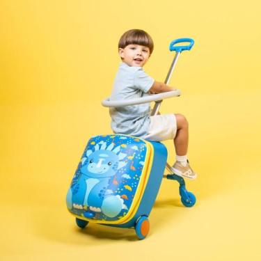 Imagem de Mala de Bordo 10 Kg Pets for Kids Dino Azul - Bagaggio, Azul, P