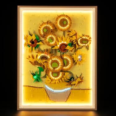 Imagem de YEABRICKS Luz LED para 31215 Art Vincent van Gogh – Modelo de blocos de montar girassóis (conjunto de montar não incluído)