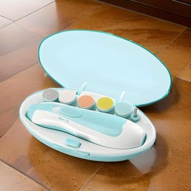 Imagem de Aparador Elétrico De Unha Para Bebê, Cortador Com Lixa Suave, Kit Com 6 Lixas, Silencioso, Iluminação LED, Portátil, Marca VARENZIA