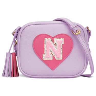 Imagem de KKXIU 2 3 4 5 6 7 8 9 10 anos de idade menina bolsa de presente infantil bolsa transversal com borla, Roxa