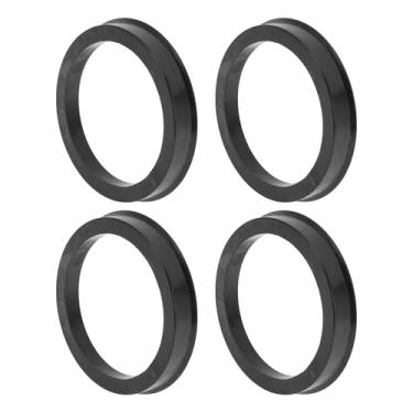 Imagem de A ABSOPRO Anéis centralizados de cubo de roda de carro de 66,6 mm a 54,1 mm rodas de policarbonato preto eixo central amortecedor Hubrings 4 peças